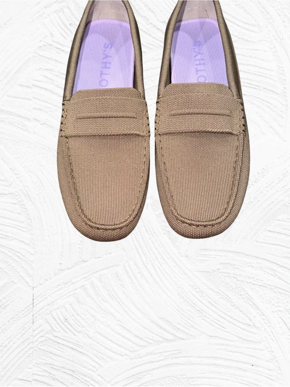 Rothy’s Driving Loafer Light Brown Knit Size 9.5M Slip on